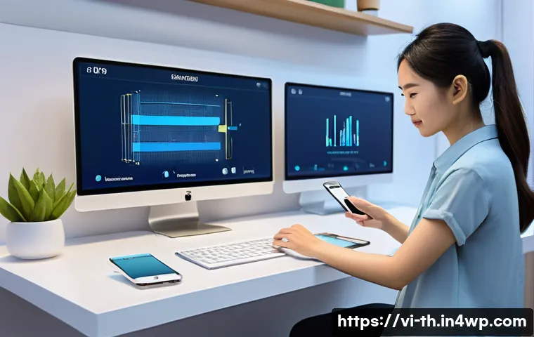 물성매력 디자인의 성과 측정 방법 - A modern Vietnamese product design lab scene showcasing diverse users interacting with advanced sens...